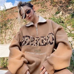 Hoodie with half zipper